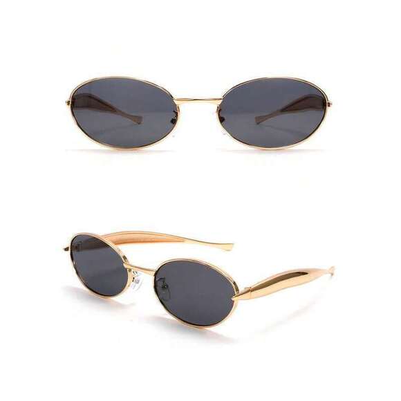 Metal Small Oval Frame Retro Double Bridge Glasses main image 5